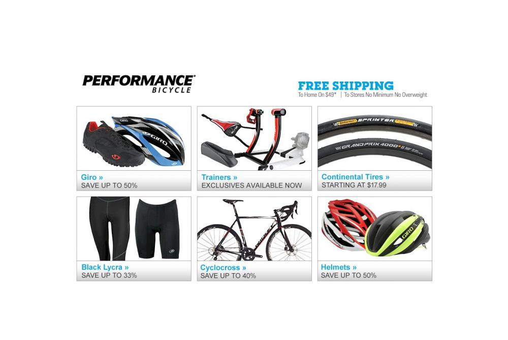 Performance Bicycle brings you the best prices, best selection and best brands for bikes, cycling apparel, cycling equipment and much more. Lifetime Guarantee & Low Price Promise.