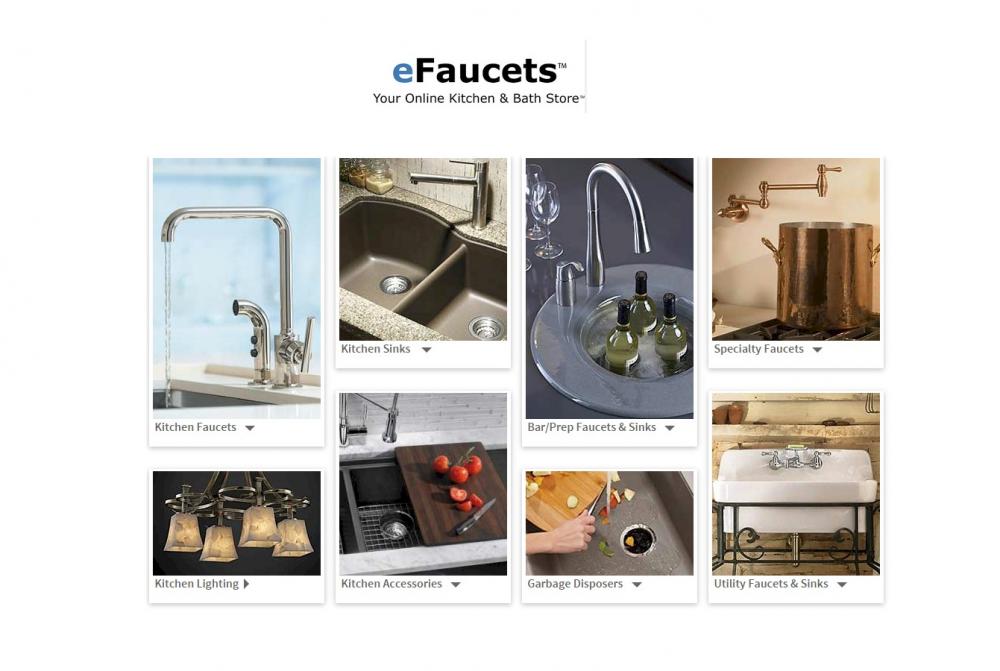 eFaucets.com saves you 20-45% off Retail Prices. Free Shipping, No Tax. Complete selection of Kitchen Fixtures, Faucets, Sinks and more.